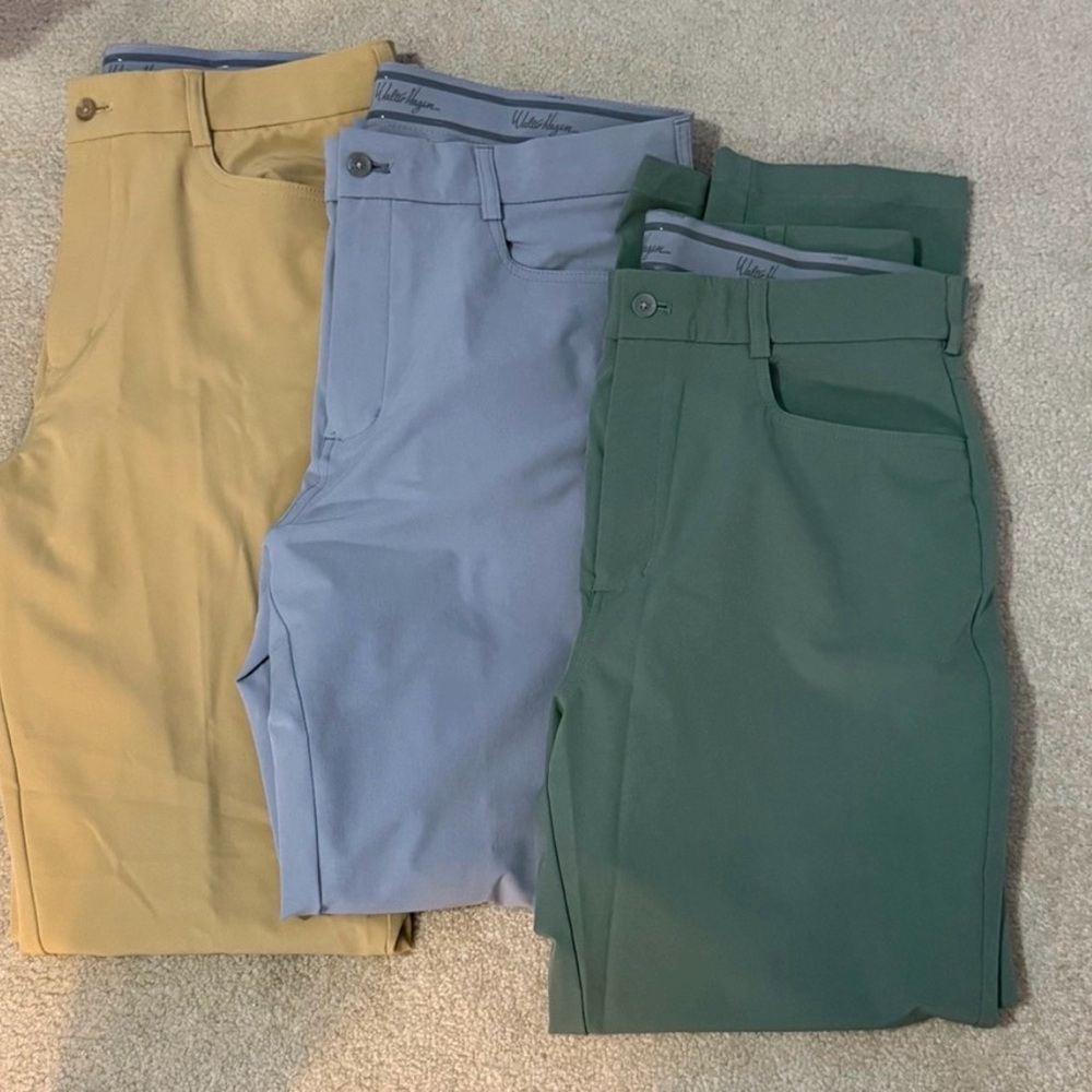 Walter Hagen Slim Fit Golf Pants 36/32 Set of Three